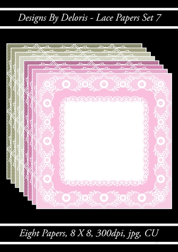 Lace Papers Set 7 (Regal Rose Color Palette)