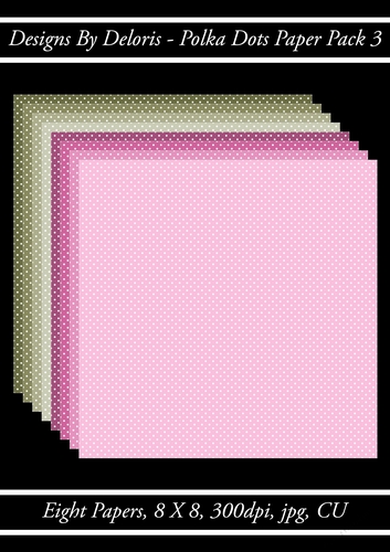 Polka Dots Paper Pack 3 (Regal Rose Color Palette)