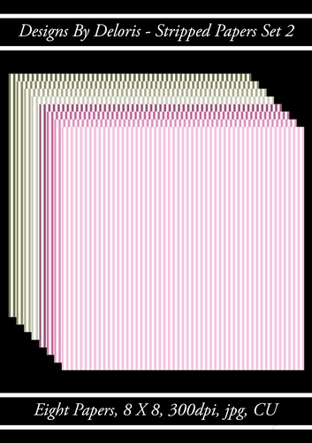 Striped Papers Set 2 (Regal Rose Color Palette)