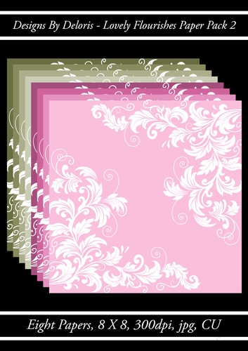 Lovely Flourishes Paper Pack 2 (Regal Rose Color Palette)