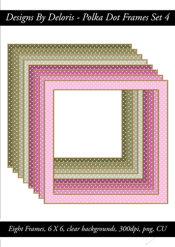 Polka Dot Frames Set 4 (Regal Rose Color Palette)