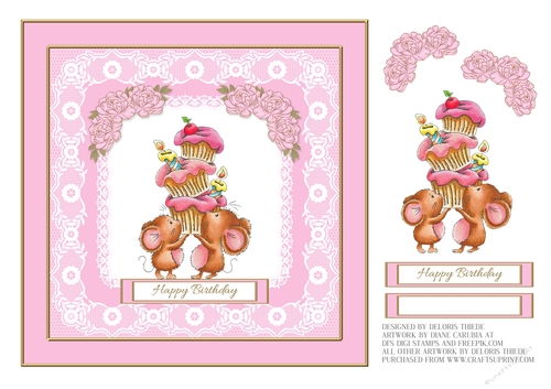 Time For Cupcakes Birthday Topper