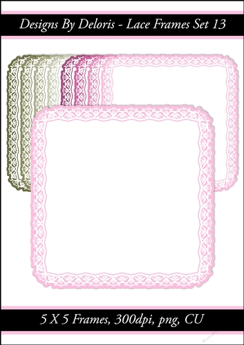 Lace Frames Set 13 (Regal Rose Color Palette)