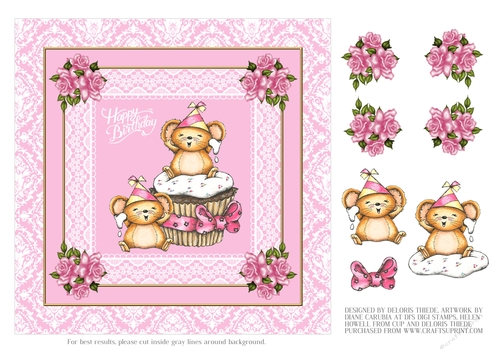 Cupcake Cuties Birthday Topper