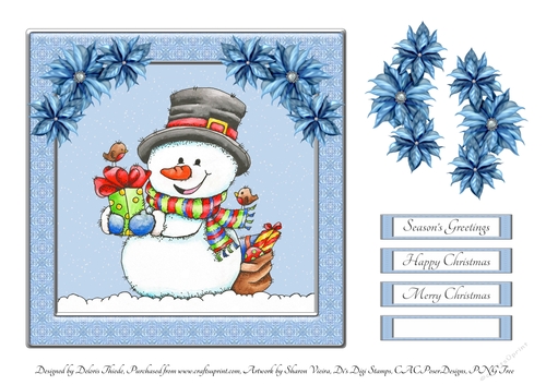 Cute Little Snowman Holiday Topper 3