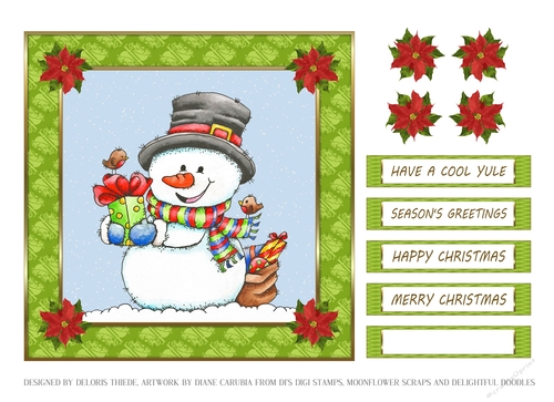 Cute Little Snowman Holiday Topper 4
