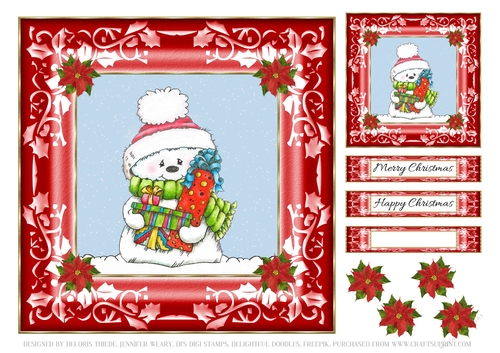 Cute Little Snowman Holiday Topper 5