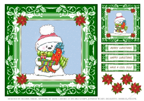 Cute Little Snowman Holiday Topper 6