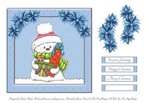 Cute Little Snowman Holiday Topper 8