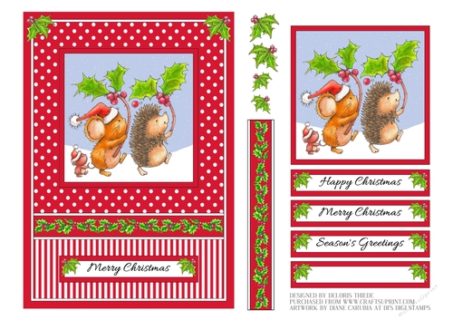 Cute Christmas Critters Topper