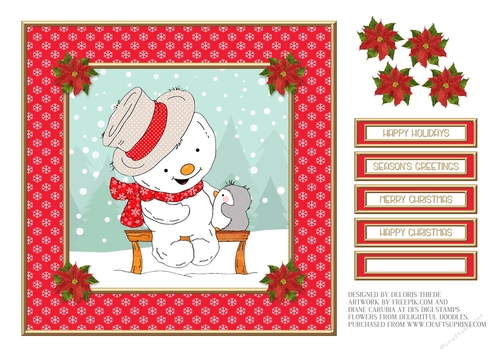 Cute Little Snowman Holiday Topper 9