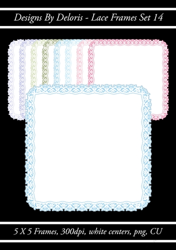 Lace Frames Set 14 (Floral Family Color Palette)