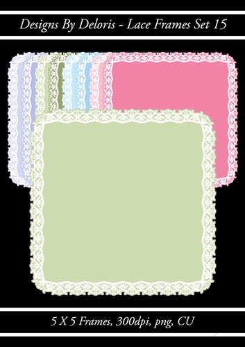 Lace Frames Set 15 (Floral Family Color Palette)