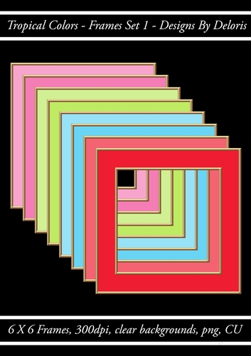 Frames Set 1 (Tropical Colors Palette)
