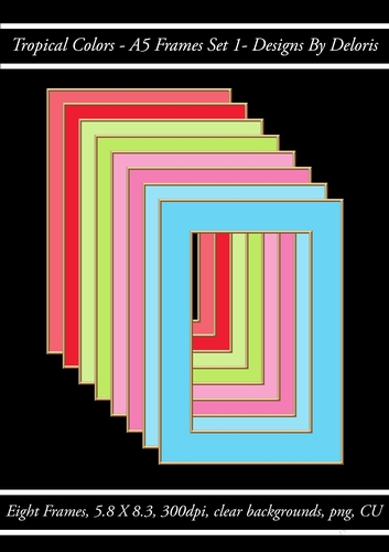 A5 Frames Set 1 (Tropical Colors Palette)