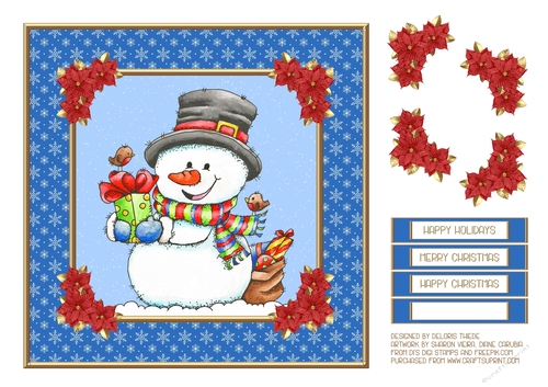 Cute Little Snowman Holiday Topper 11