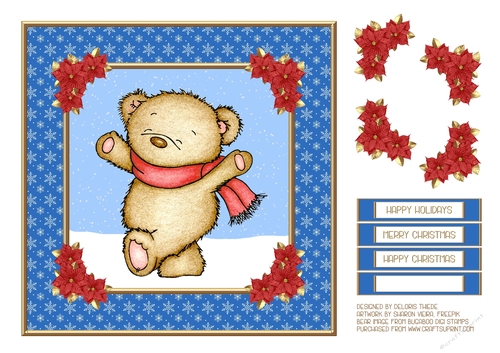 Cute Little Bear Holiday Topper