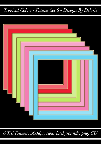Frames Set 6 (Tropical Colors Palette)