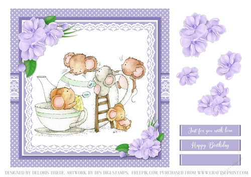 Teatime Card 2 - Just For You With Love