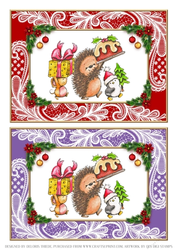 Two Cute Holiday Animals Toppers