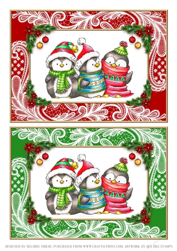 Penguin Trio Holiday Toppers