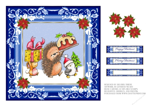 Cute Christmas Critters Topper 3