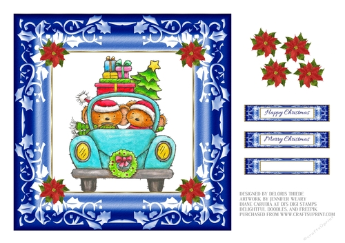 Cute Christmas Critters Topper 4