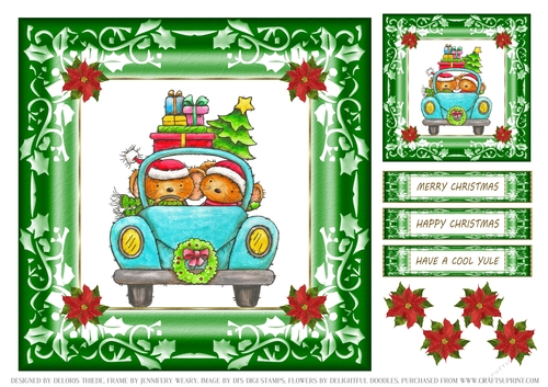 Cute Christmas Critters Topper 5
