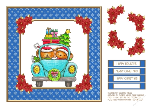 Cute Christmas Critters Holidy Topper