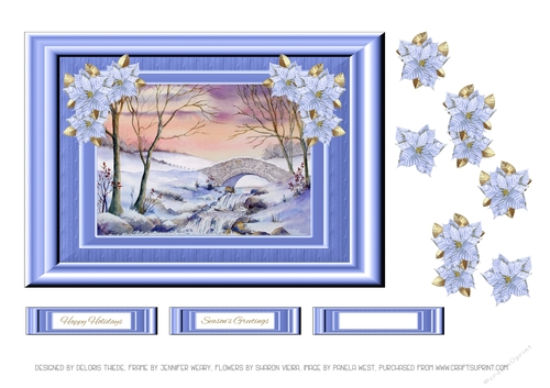 Lovely Watercolor Holiday Topper