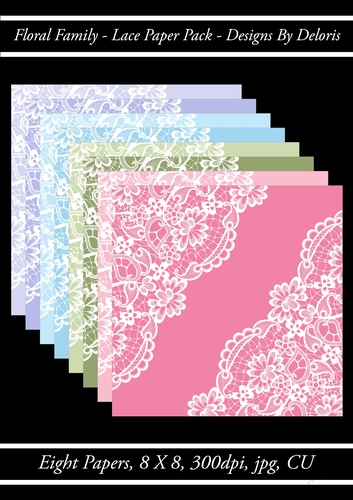 Lace Paper Pack (Floral Family Color Palette)