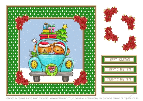 Cute Christmas Critters (Green)