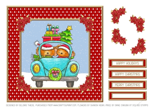 Cute Christmas Critters (Red)