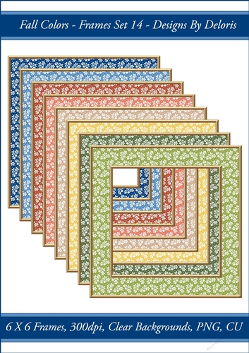 Frames Set 14 Floral (Fall Colors Palette)