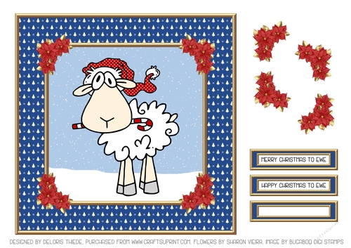 Merry Christmas To Ewe - Card Two