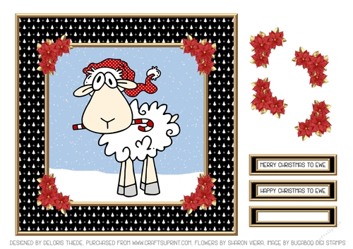 Merry Christmas To Ewe - Card Three