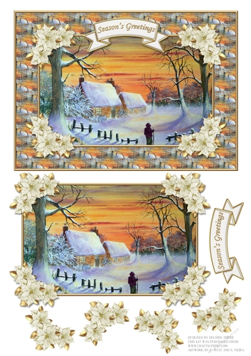 Lovely Winter Scene Holiday Topper