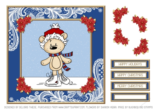 Cute Holiday Teddy Topper