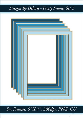 5 X 7 Frosty Frames Set 2 (Frosty Color Palette)