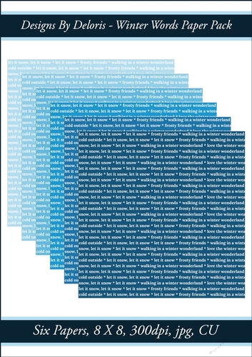 Winter Words Paper Pack (Frosty Color Palette)