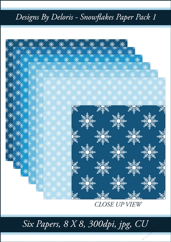 Lacy Snowflakes Paper Pack 1 (Frosty Color Palette)