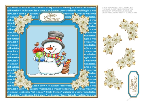 Cute Snowman Holiday Topper