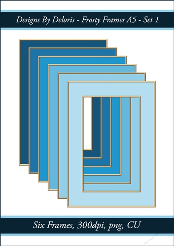 A5 Frames Set 1 (Frosty Color Palette)