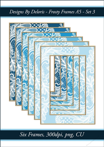 A5 Frames Set 3 (Frosty Color Palette)