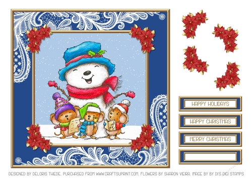 Cute Snowman Holiday Topper 1