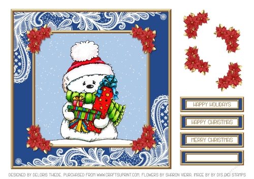 Cute Snowman Holiday Topper 2