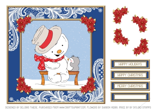 Cute Snowman Holiday Topper 4