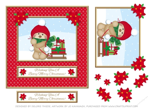 Cute Holiday Teddy Topper 