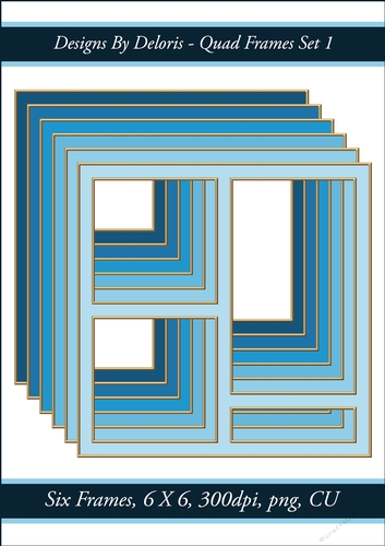 Quad Frames Set 1 (Frosty Color Palette)