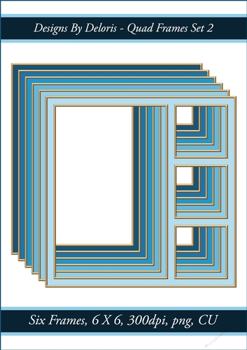 Quad Frames Set 2 (Frosty Color Palette)